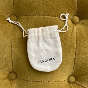 Pandora White Drawstring Pouch